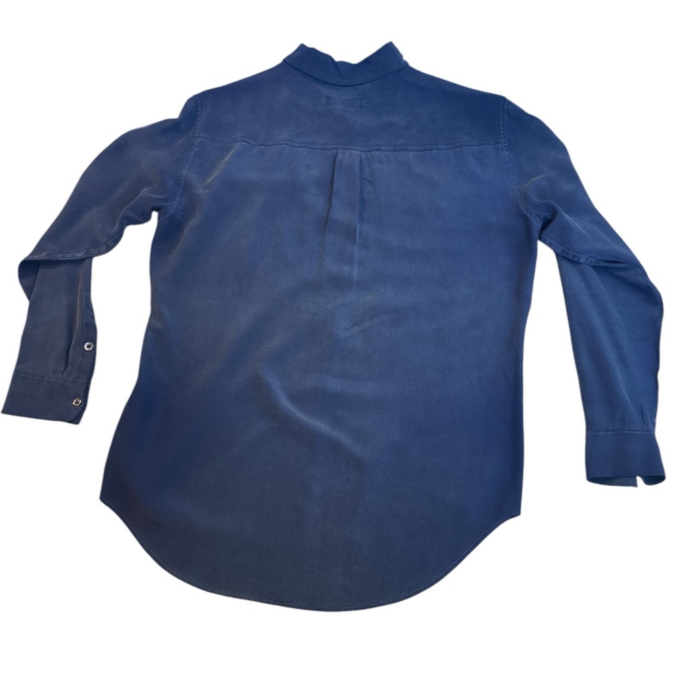 Equipment Femme Blue Button Down Shirt Size M - Picture 12 of 12